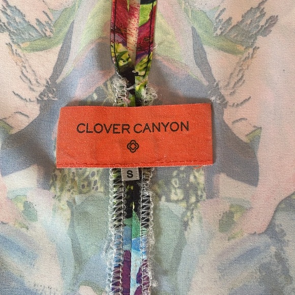 Clover Canyon Tropical Print Sleeveless Sheath Dress Size S - Picture 10 of 11